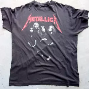 T-shirt vintage 1988 Metallica and Justice For All grande nera punto singolo - Foto 1 di 8