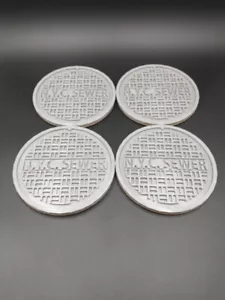 NYC Sewer Manhole Cover Drink Coasters Coaster 3D Print Pick Color Set of 4 - Picture 1 of 7