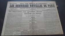 JOURNAUX LES DERNIERES NOUVELLES DE PARIS N°36 JUILLET 1940 ABE