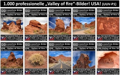 1000 Lizenzfreie Profi-Bilder USA Valley of fire Royalty Free! 4 DVDs! UVP190,-  - Bild 1 von 4