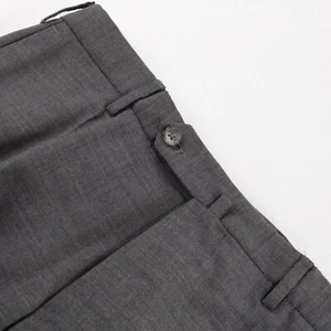 Incotex NWT Dress Pants Size 48 32 US In Solid Gray Wool Blend - Picture 1 of 12