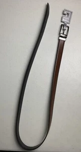 Perry Ellis Reversible Brown Black Faux Leather Dress Belt Men's Waist Size 44 - Picture 1 of 8