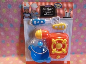 KITCHEN PRETEND PLAY STOVE POT WITH LID UTENSILS #6 PIECE PLAYSET CUTE! NEW! - Picture 1 of 2