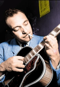 DJANGO RHEINHARDT - REFRIGERATOR PHOTO MAGNET - 2 FINGERS - Imagen 1 de 3
