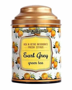 SAN CHA Earl Grey (Bergamot) Green Tea Rich In Antioxidants Loose Leaves 100 Gm - Picture 1 of 6