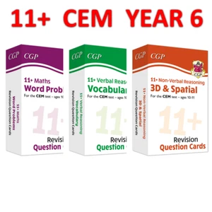 11+ Plus Year 6 CEM Revision Question Cards Maths Vocabulary 3D & Spatial CGP - Picture 1 of 12