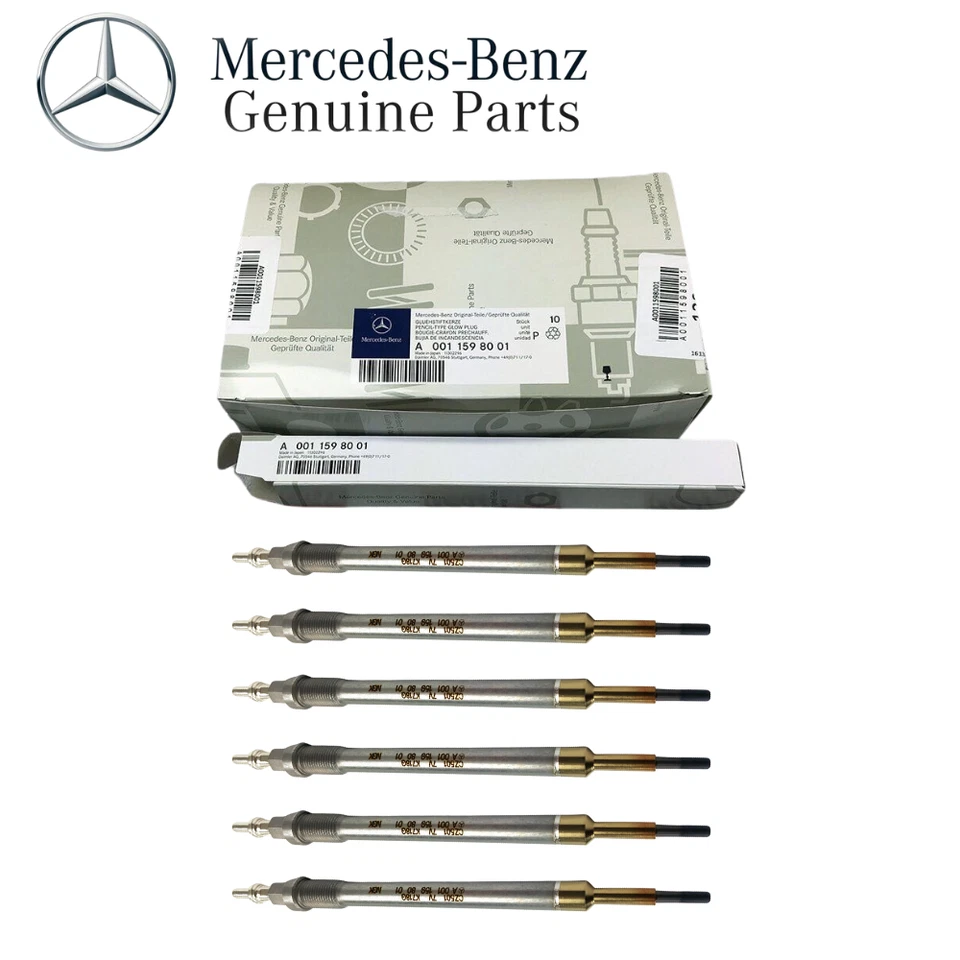 6X MERCEDES-BENZ GLOW PLUG A B C E S GLS GLE GLA CLA CDI A0011598001 - Image 1 of 1