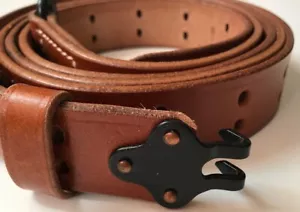 US 1907 Reproduction Leather Rifle Sling Marked Singer Co 1942 - M1 Garand M1903 - Picture 1 of 6