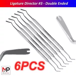 6Pcs Orthodontic Ligature Tying & Arch Tool – NO.3 Double Ended Elastic Ligature - Picture 1 of 6