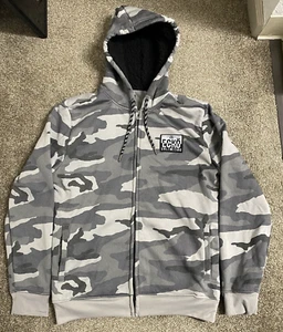 Ecko Unlimited Camo Fleece Zip Hoodie Size Medium - Picture 1 of 6