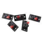 3X(5 Pcs Red Black Single Row 2 Positions Push in Jack Speaker Terminal D4C4)