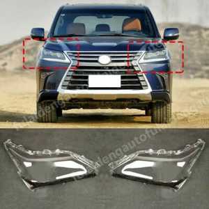 2p For LEXUS LX570 2016-2021 Car Headlight Lens Cover Clear Lampshade lamp shell - Bild 1 von 9