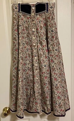 Vintage Jessica's Gunnies Gunne Sax Women's Floral Prairie Skirt  Size 7 - Image 1 of 4