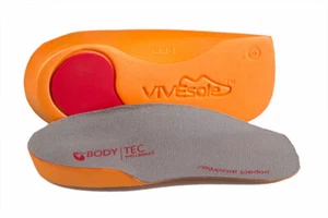 Vive Bodytec 3/4 orthotic slim fit insoles plantar fasciitis relief (0range) - Imagen 1 de 2