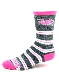 South Carolina Gamecocks College Crew-Socken grau und pink meliert gestreift - Bild 1 von 2