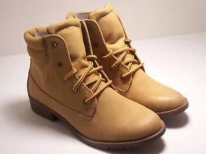 CANDIES CAPOWELL Damenschuhe Stiefeletten Schnürstiefel hellbraun NEU - Bild 1 von 5