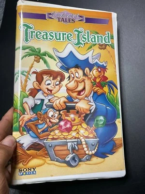 Enchanted Tales Treasure Island VHS Sony Wonder Pirate Movie 1996 Hardcase vtg - Image 1 of 4