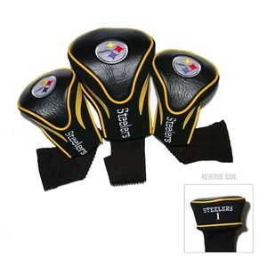Team Golf NFL Pittsburgh Steelers Contour Golf Club Headcovers 3-Pack Tri-Pack - Picture 1 of 1