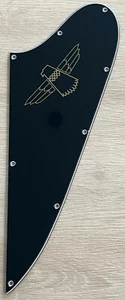 For Gibson Firebird Thunderbird Bass Style Guitar Pickguard Logo 3 Ply Black - Picture 1 of 5