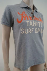 SCOTCH SHRUNK Boys Pale Grey Tahiti Surf Short Sleeve Polo Shirt Top BNWT - Picture 1 of 9