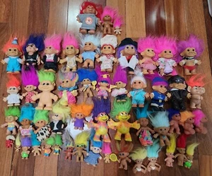 1980s Russ & DAM Troll Dolls Lot (52) Assorted Sizes, Accessories & Clothes - Picture 1 of 8