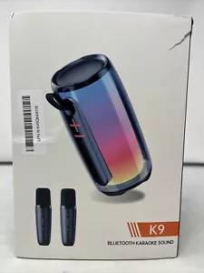 K9 Portable Karaoke System-Rolling Rainbow LED Color Scheme/ 2 Rechargable Mics - Picture 1 of 2