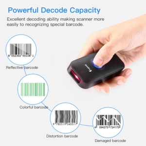 Eyoyo Mini 1D Laser Bluetooth Barcode Scanner Wireless Barcode Reader für PC - Picture 1 of 13