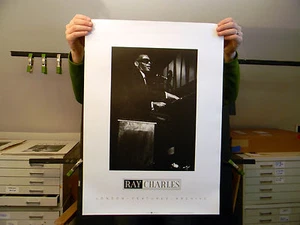 Ray Charles - Póster de arte vintage - Leyenda del blues - Rock and roll 27,5" x 19,5" - Imagen 1 de 1