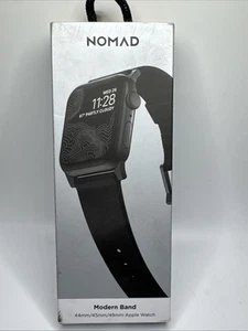 NOMAD Modern Leather Band 44mm/45mm/49mm Apple Watch Black - Zdjęcie 1 z 3