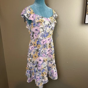 Vestido Monteau Los Angeles Mujer M Por encima de la rodilla Floral Corbata Espalda - Imagen 1 de 13