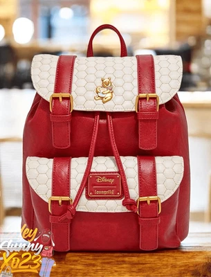 Loungefly Disney Winnie the Pooh Honeycomb Buckle Strap Mini Backpack - Image 1 of 4