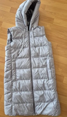 silbergraue Steppweste, lang, Gr. 34 Milestone - Bild 1 von 4