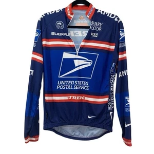 NIKE Mens Long Sleeve US Postal USPS Trek Tour de France Jersey Size Medium - Picture 1 of 5