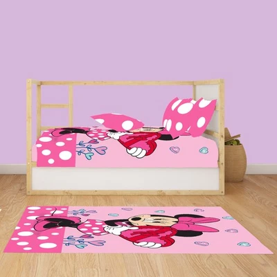 Minnie Mouse Kids Rug Heart | 100x133cm | Carpet Play Rug - Image 1 of 4