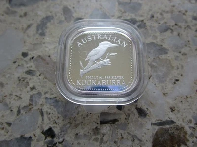 Moneta Australia 2002 "Kookaburra" 1/2 oncia. Argento 999 PP in capsula originale - Immagine 1 di 2