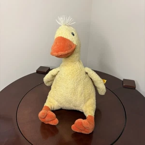 STEIFF 9" Yellow Duck Plush Stuffed Animal Toy #669101 Germany Gold Button Tag - Picture 1 of 10