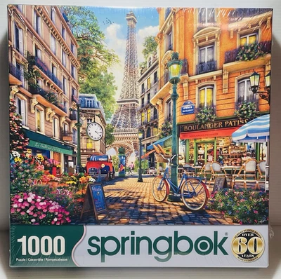 Springbok Paris Afternoon 1000 Piece Jigsaw Puzzle Made in the USA New & Sealed. - Image 1 of 4