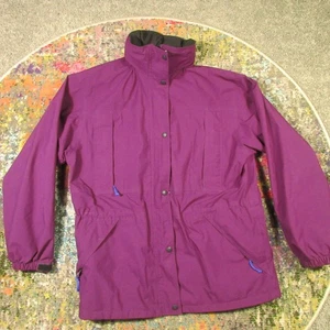 Chaqueta de Lluvia De Colección REI Gore Tex Mujer 12 XL Púrpura Forrada Costura Sellada Capucha Oculta EE. UU. - Imagen 1 de 12