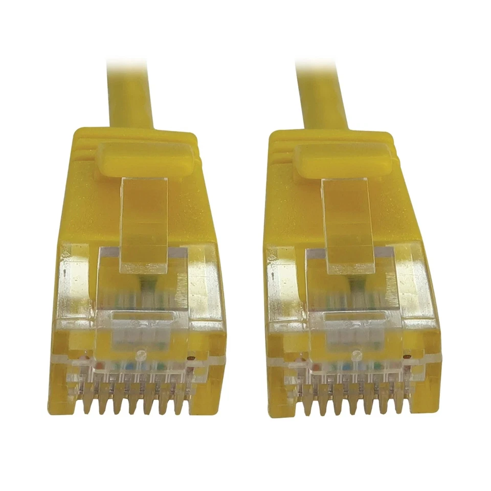 EATON N261-S02-YW Cat6a 10G Ethernet Cable Snagless Molded Slim UTP Network