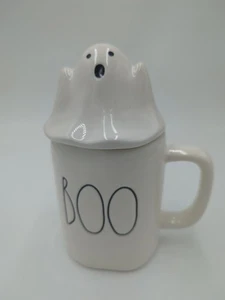 New RAE DUNN Halloween LL BOO Mug With Ghost Topper By Magenta 2021 - Picture 1 of 6