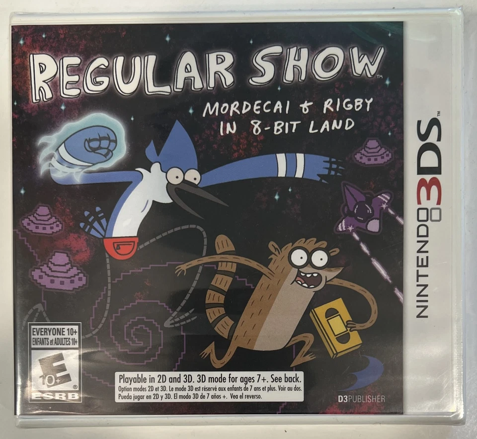 REGULAR SHOW MORDECAI & RIGBY IN 8 BIT LAND ~ NEW SEALED 2013 Nintendo 3DS - Image 1 of 4