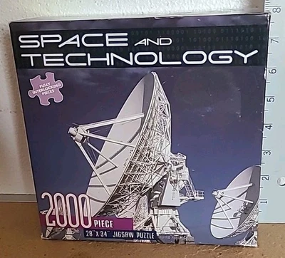 SPACE AND TECHNOLOGY  2000 piece SATELLITE DISH Jigsaw Puzzle 28"x34" New in Box - Image 1 of 4
