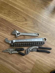 Craftsman USA Pliers Lot 45402, 45716, 44603 & 55713 Locking, Pipe, Adj, Chain - Bild 1 von 24
