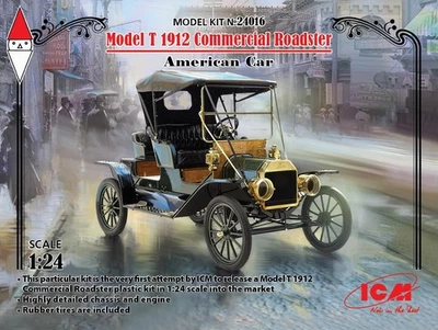 ICM 1/24 MODEL T 1912 COMMERCIAL ROADSTER AMERICAN CAR - Immagine 1 di 2