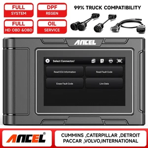 ANCEL HD3300 PRO Full System Truck Heavy Duty Truck Scanner For Detroit Cummins - Picture 1 of 9