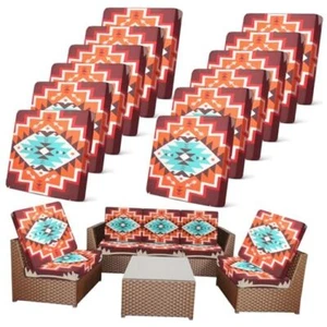 12 Pcs Patio Stretch Sofa Cushion Covers Outdoor Cushion Novel Multi Color - Picture 1 of 7