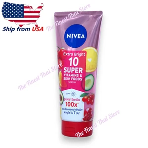 Nivea Extra Bright 10 Super Vitamins Skin Foods Serum SPF15 - 180ml Regular Size - Picture 1 of 1