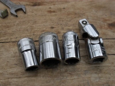 britool  E91  1/2 " swivel joint  + EB750 3/4 AF socket +eb562  9/16 +eb500 1/2" - Image 1 of 3