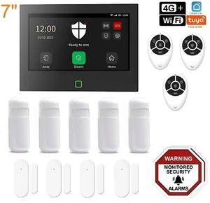 4G+Wifi App 7-inch Touch Screen Wireless Home Security DIY House Alarm System - Picture 1 of 15