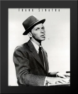 Impresión artística enmarcada en madera negra Frank Sinatra 20x24 - Imagen 1 de 1